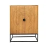 Carved Wandkast Naturel 140cm