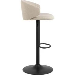 Casaro Barkruk Lichtbeige met zwarte poot