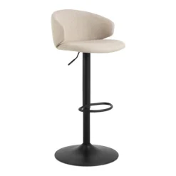 Casaro Barkruk Lichtbeige met zwarte poot