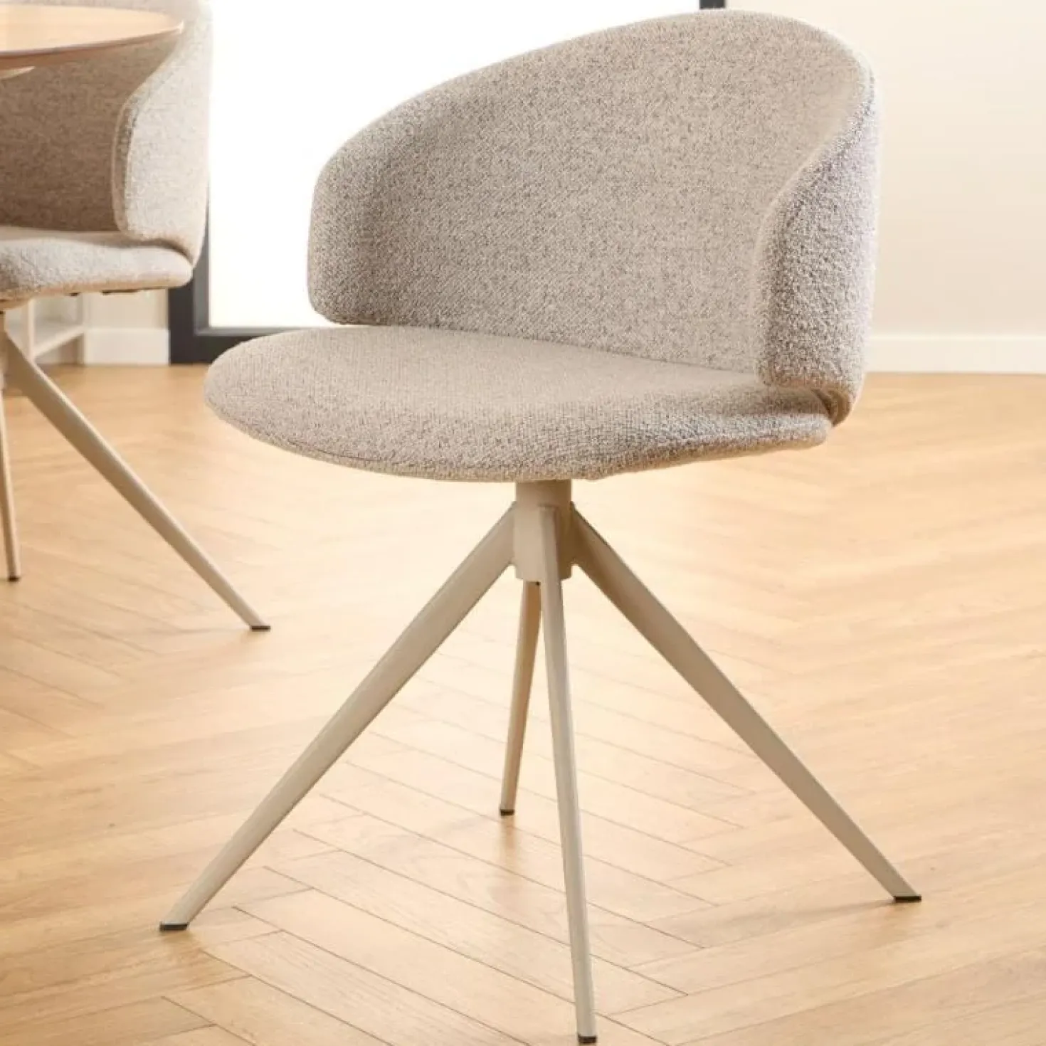 Casaro Eetkamerstoel Donkerbeige met zand poot