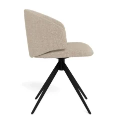 Casaro Eetkamerstoel Lichtbeige met zwarte poot