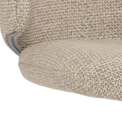Casaro Eetkamerstoel Lichtbeige met zwarte poot