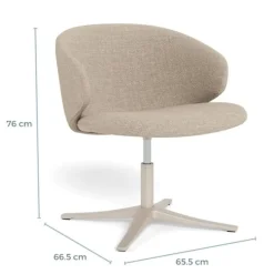 Casaro Fauteuil Lichtbeige met zand poot