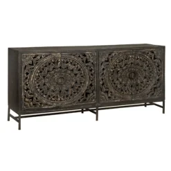 Casina Dressoir 4 drs zwart 200cm