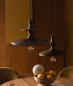 Cath 1-lichts Hanglamp Large Walnoot
