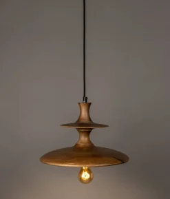 Cath 1-lichts Hanglamp Small Walnoot