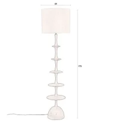 Cath 1-lichts Vloerlamp Walnoot