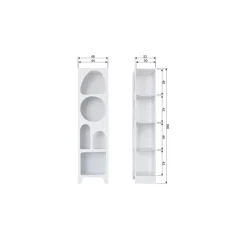 Caz Vakkenkast smal wit 48cm
