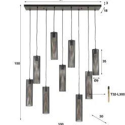 Celeste Hanglamp 9-lichts Metaal
