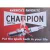 Champion Spark Plug Girl - metalen bord