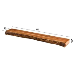 Charles Wandplank Acaciahout 150cm