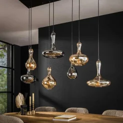Chloe 7-lichts glazen hanglamp