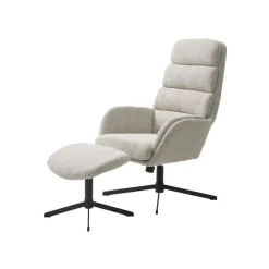 Chris Relaxfauteuil met voetenbank gebroken wit