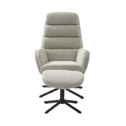 Chris Relaxfauteuil met voetenbank gebroken wit
