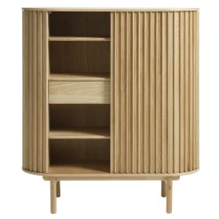Christoffer vitrinekast naturel eikenhoutfineer 90cm
