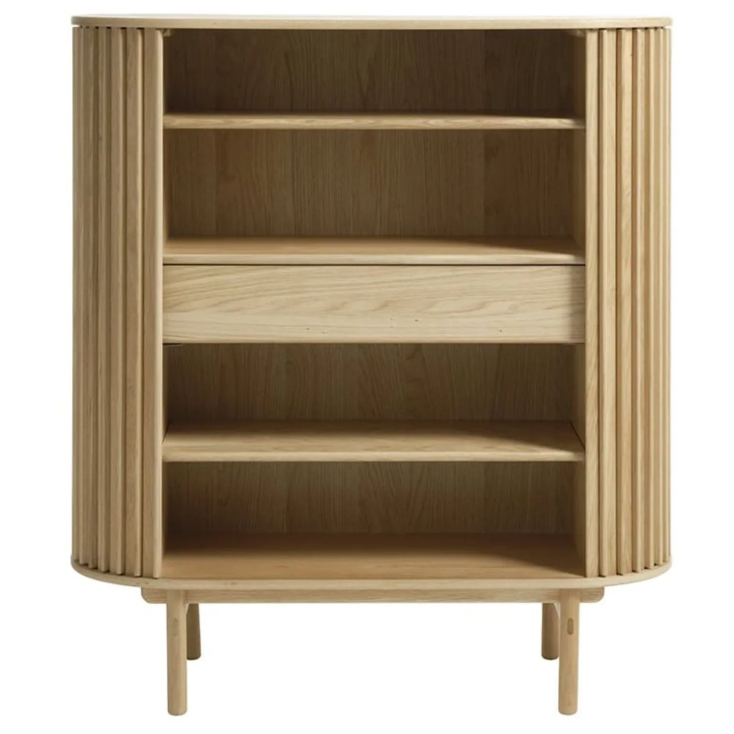 Christoffer vitrinekast naturel eikenhoutfineer 90cm
