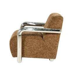 Chromette Fauteuil Bruin met chrome