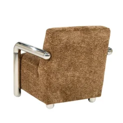 Chromette Fauteuil Bruin met chrome