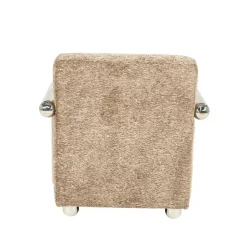 Chromette Fauteuil Taupe met chrome