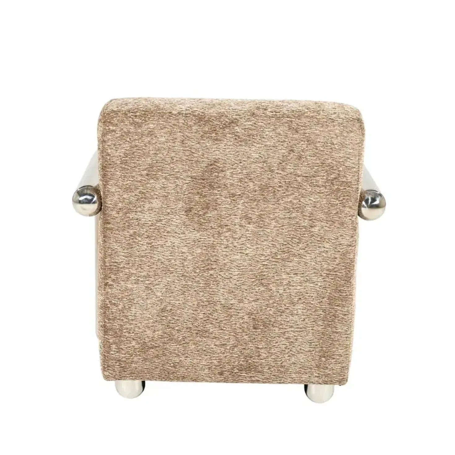 Chromette Fauteuil Taupe met chrome