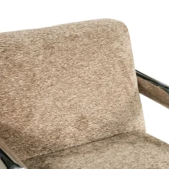 Chromette Fauteuil Taupe met chrome