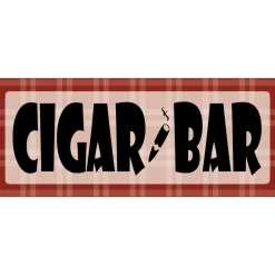 Cigar Bar - metalen bord