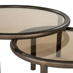 Circo Salontafel Set van 2 Rond Bruin