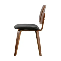 Classic Eetkamerstoel noten fineer zwart/walnoot