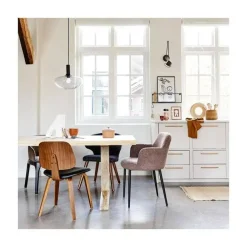 Classic Eetkamerstoel noten fineer zwart/walnoot