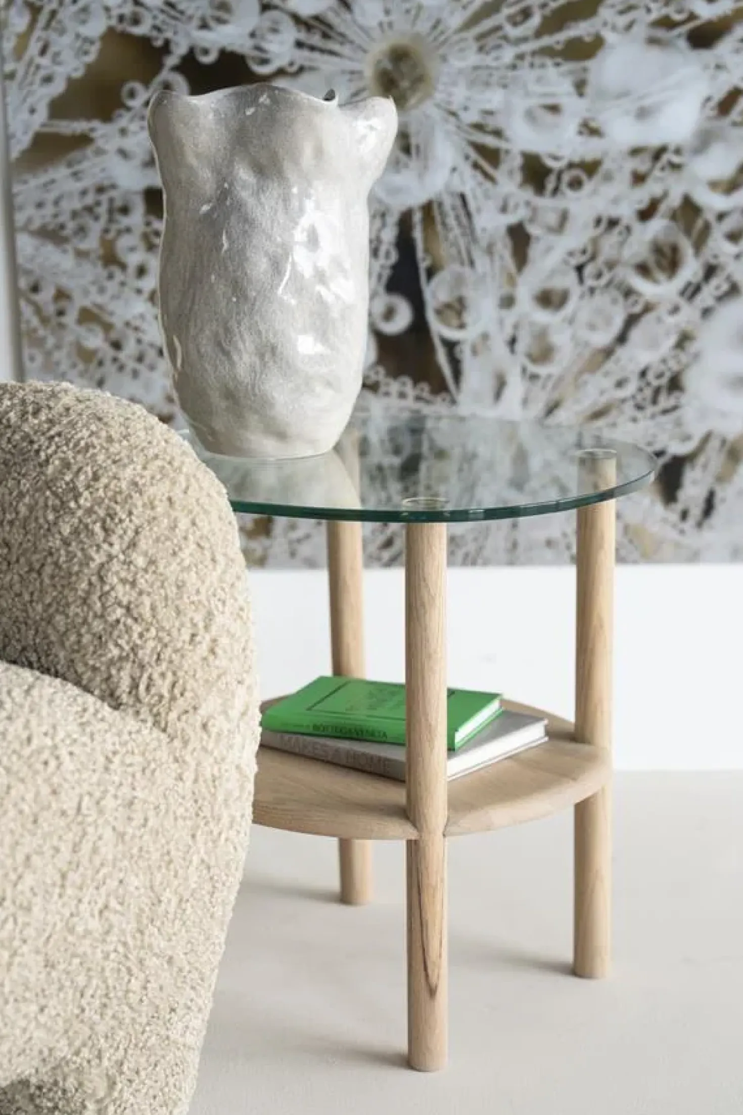 Cleo Bijzettafel Naturel 50cm