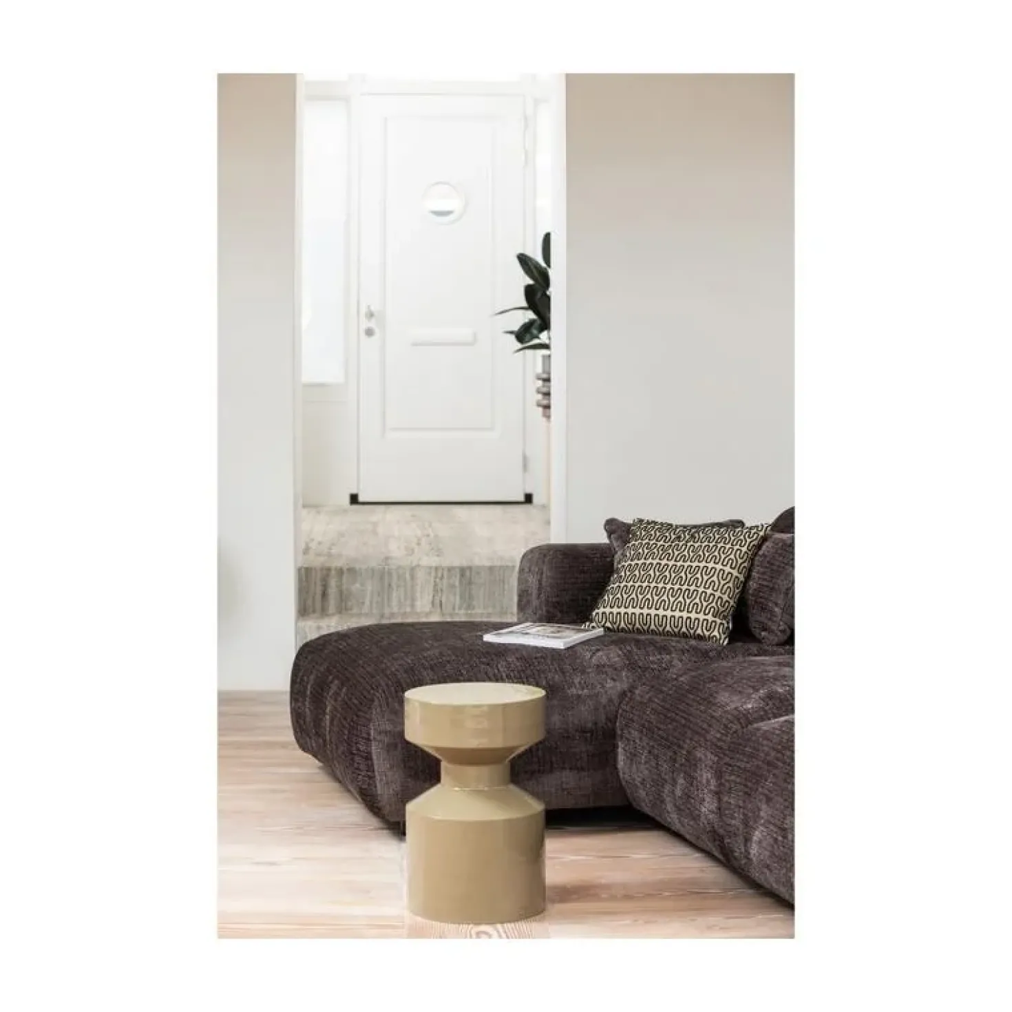 Cloud Chaise longue bank links chenille bruin