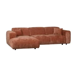 Cloud Chaise longue bank links chenille terracotta