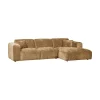Cloud Chaise longue bank rechts chenille geel