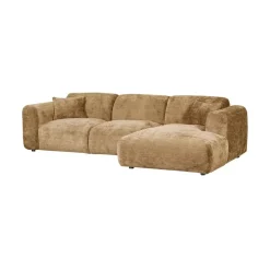 Cloud Chaise longue bank rechts chenille geel