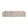 Cloud Chaise longue bank rechts chenille naturel
