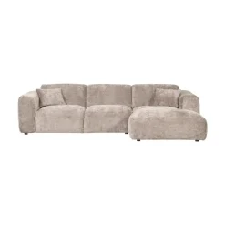 Cloud Chaise longue bank rechts chenille naturel