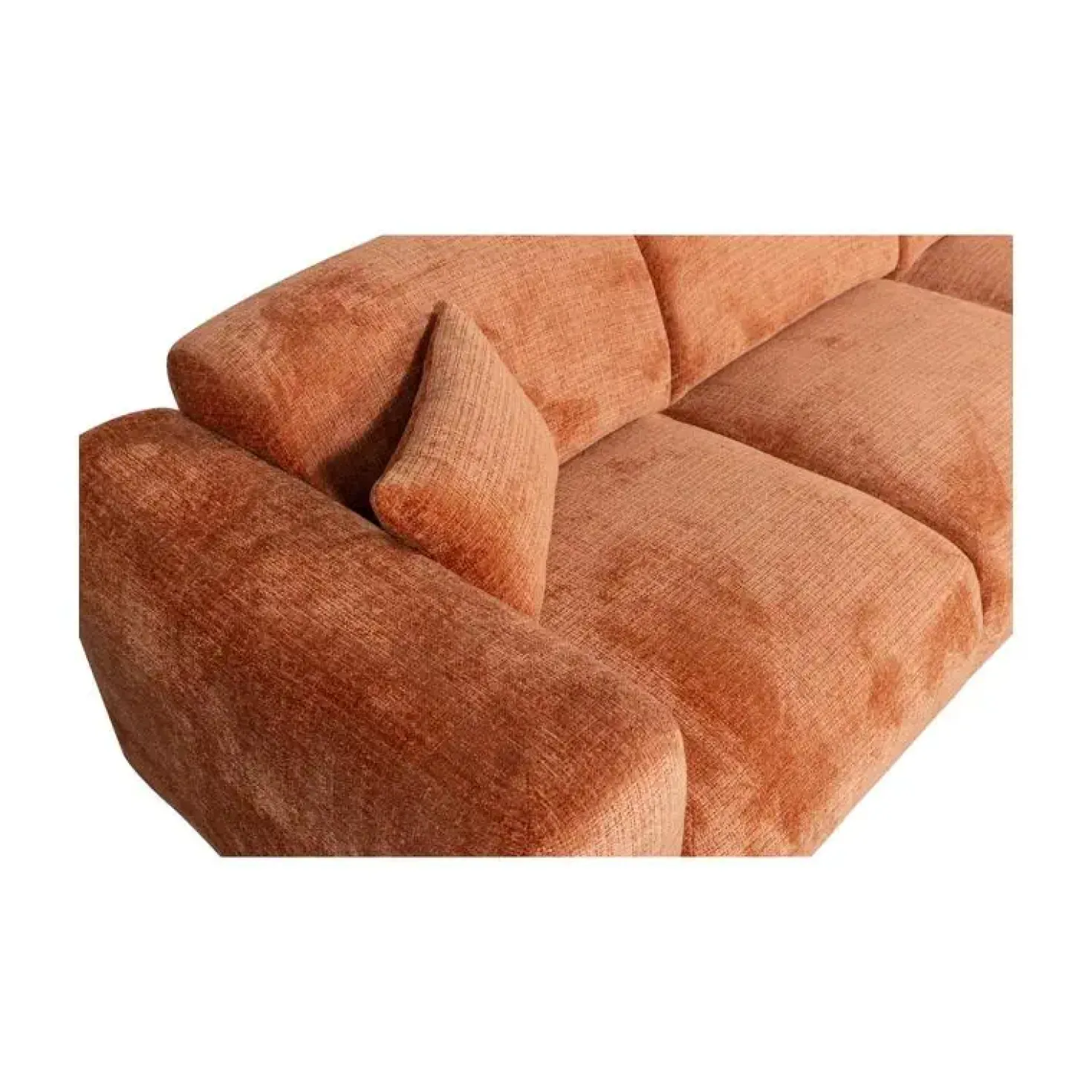 Cloud Chaise longue bank rechts chenille terracotta