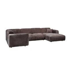 Cloud Hoekbank links geweven chenille bruin