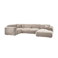 Cloud Hoekbank links geweven chenille naturel