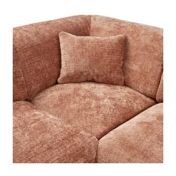 Cloud Hoekbank links geweven chenille terracotta