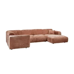 Cloud Hoekbank links geweven chenille terracotta