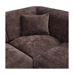 Cloud Hoekbank rechts geweven chenille bruin