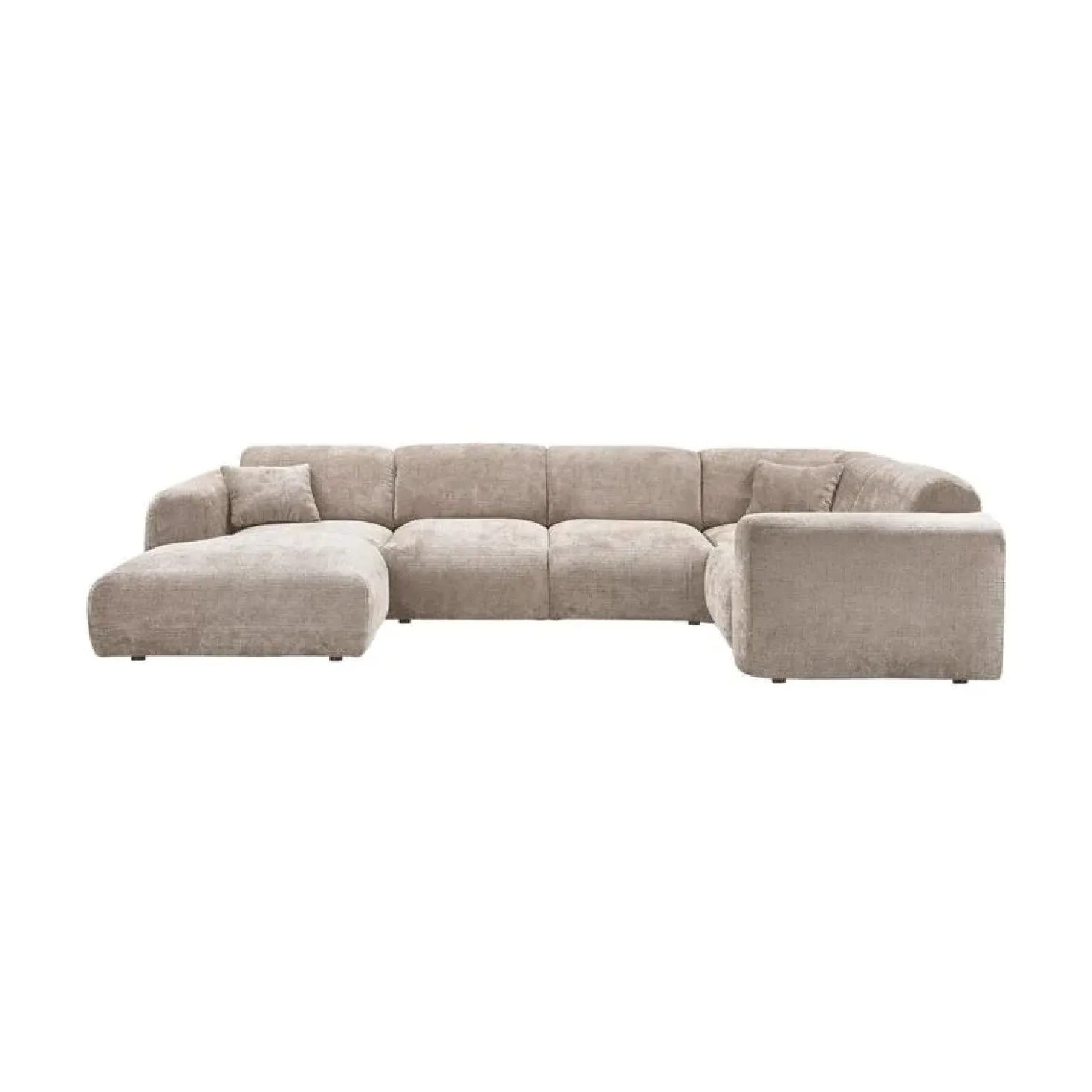 Cloud Hoekbank rechts geweven chenille naturel
