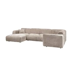 Cloud Hoekbank rechts geweven chenille naturel