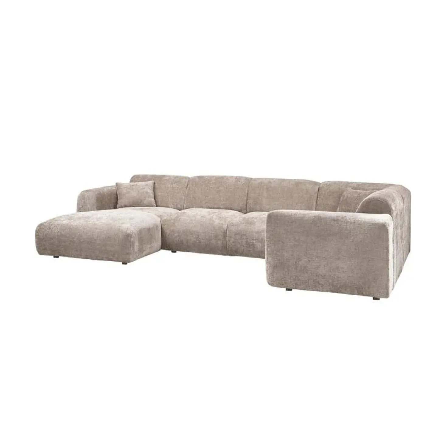 Cloud Hoekbank rechts geweven chenille naturel