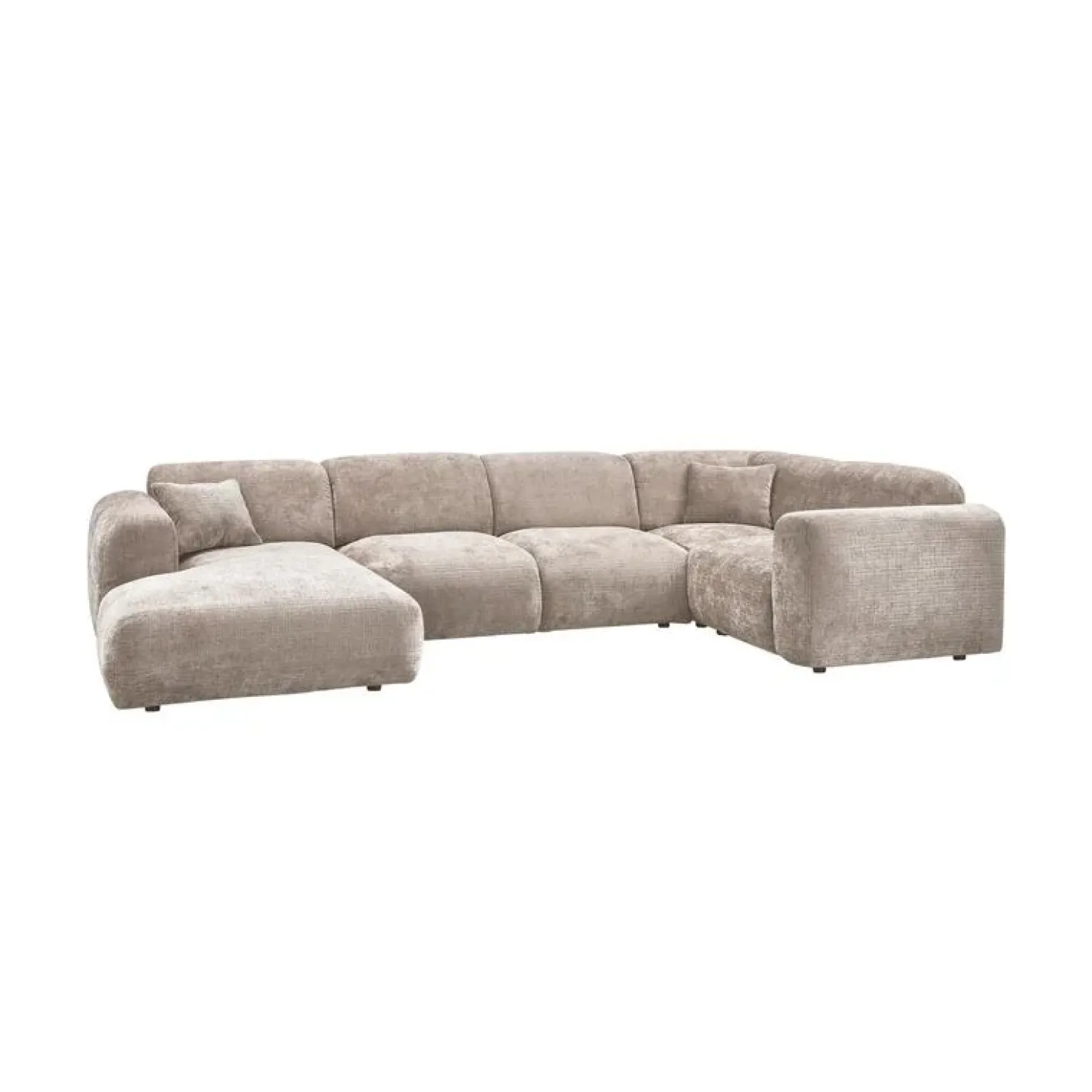 Cloud Hoekbank rechts geweven chenille naturel