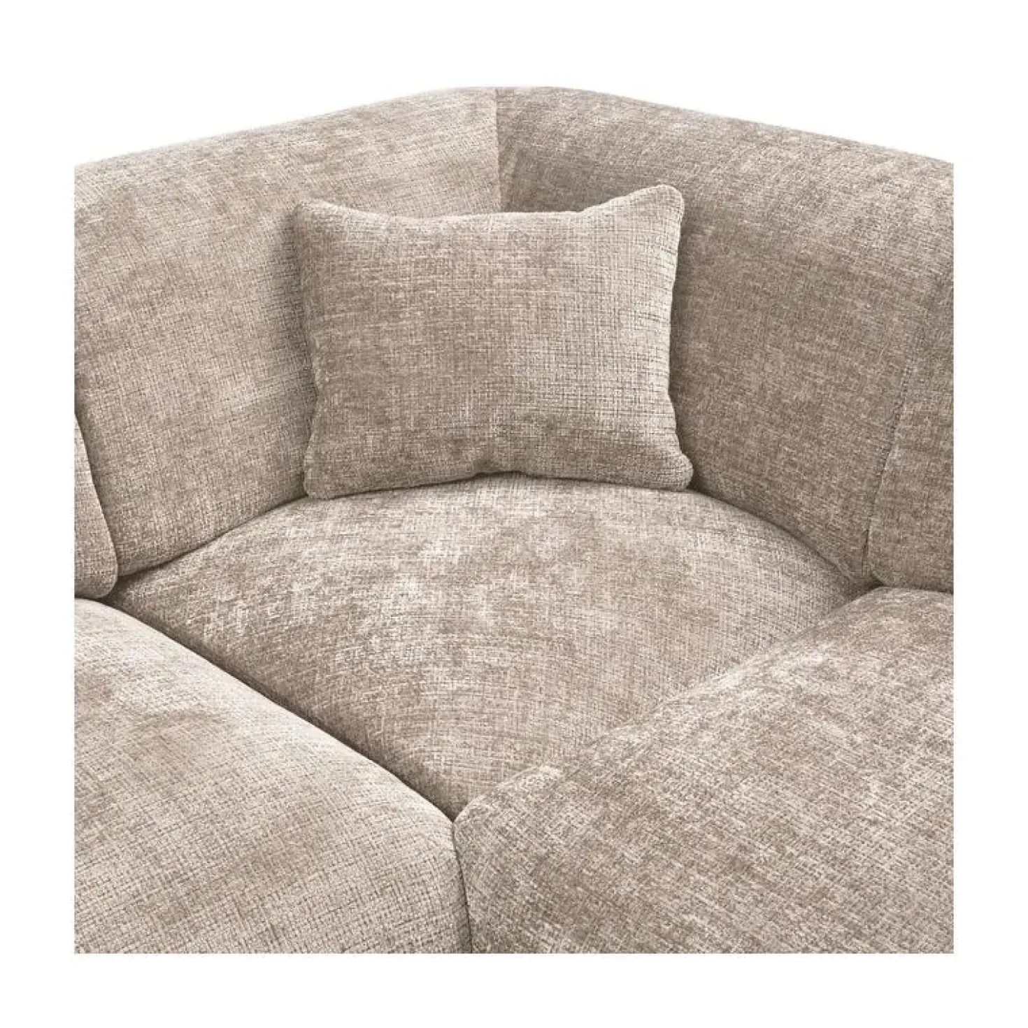 Cloud Hoekbank rechts geweven chenille naturel