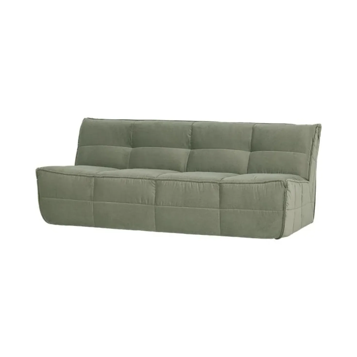 Cluster Bank 3-zits Velvet Pistache groen