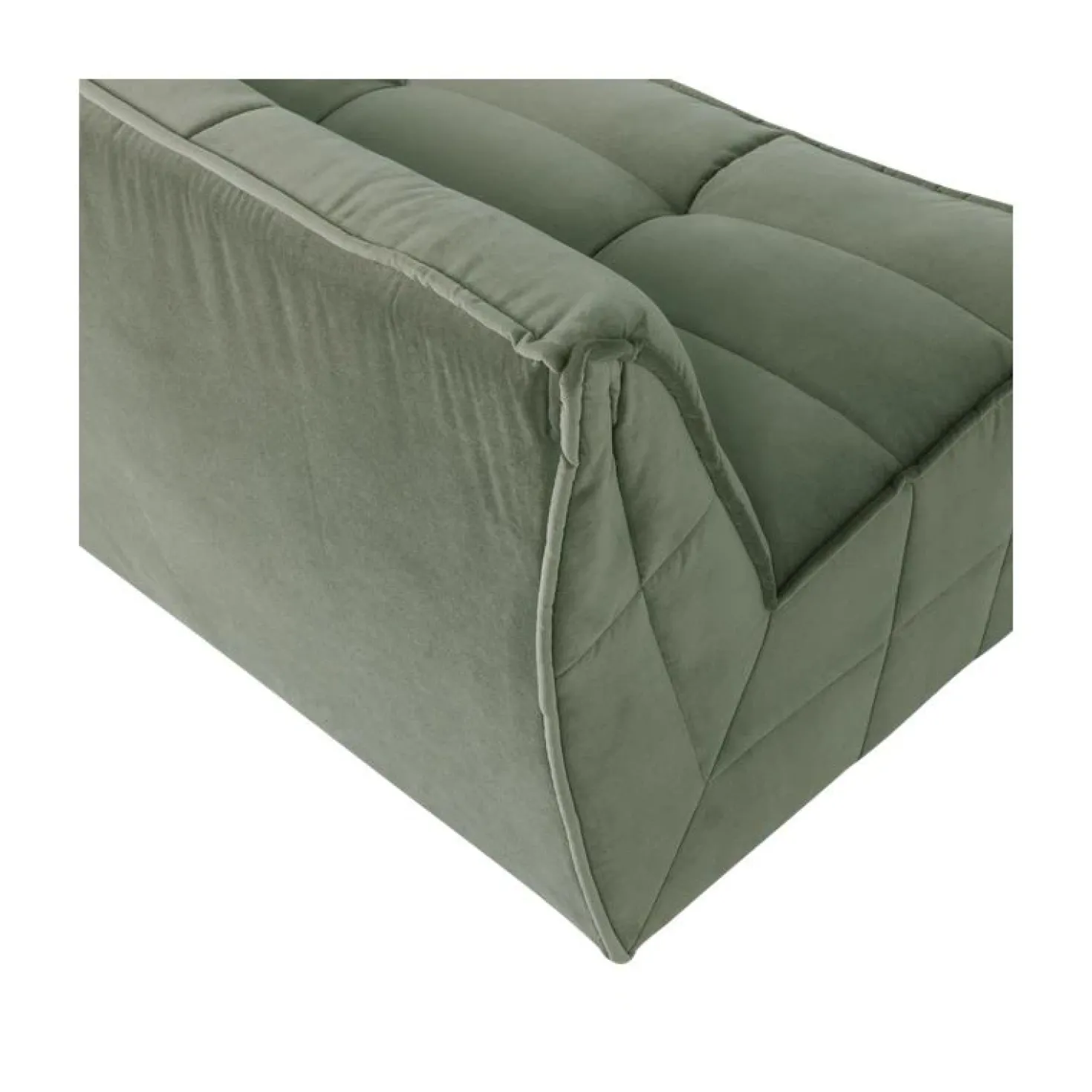 Cluster Bank 3-zits Velvet Pistache groen