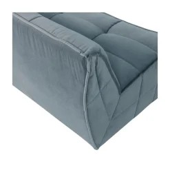 Cluster Bank 3-zits Velvet Turquoise blauw